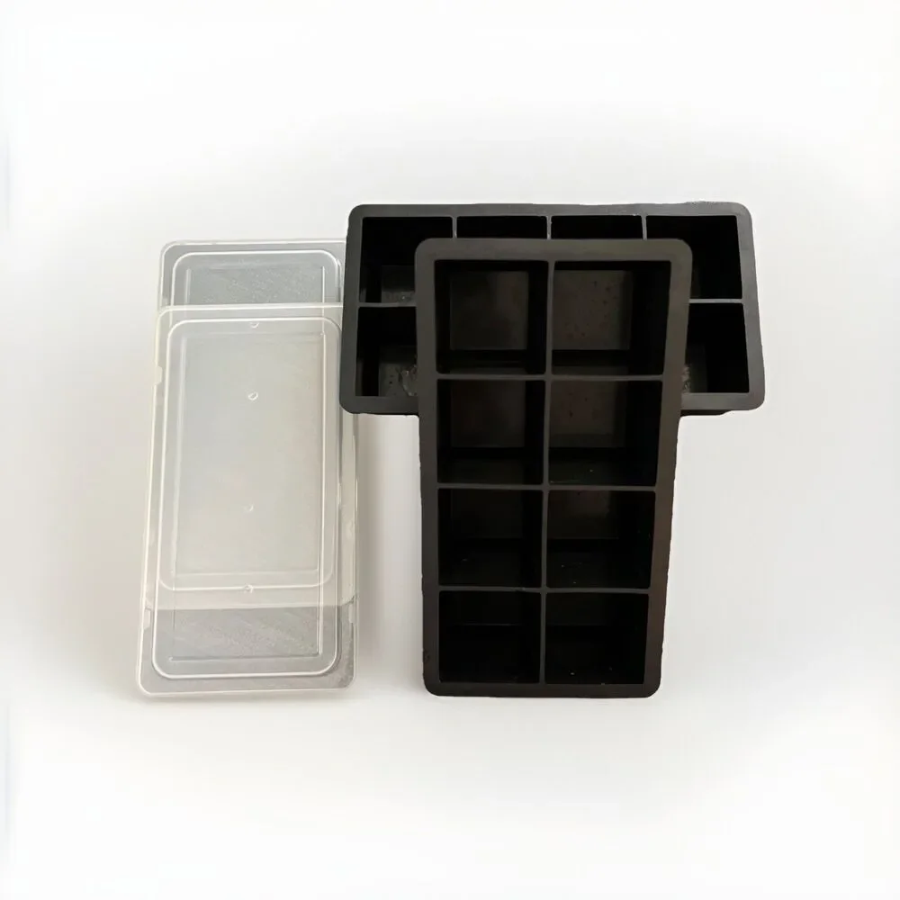 Set Of 2 Silicone Ice Cube Molds Makes Eight 2